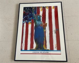 Lot 2480 Statue of Liberty  United We Stand Poster  Wall Art