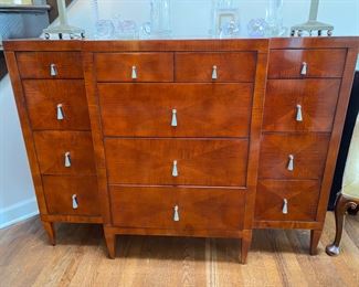 Michiel Vanderbyl &nbsp;For Baker Archetype Chest Dresser

Archetype Collection&nbsp;
13 Dovetail Drawers and 6 Legs&nbsp;
55 3/4” Width
20 1/4” Depth
42” Height&nbsp;