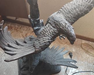 Heavy Eagle lamp which works, $60.00