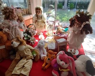 Dolls in period dress $25.00 a piece
Stuffed animals $5.00