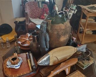 Fishing Rods $25.00 a piece
Pottery, cutting boards, telescope $200.00