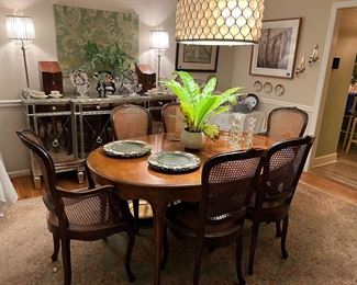 Baker dining table and chairs