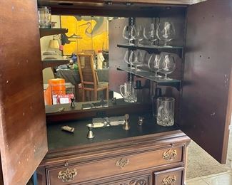 Fabulous bar that is disguised as a dresser 