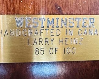 Handcrafted clock by Larry Heinz #85 of 100