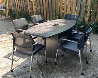 Office conference table/ six chairs