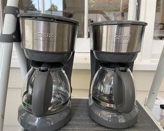 two slightly used coffee makers