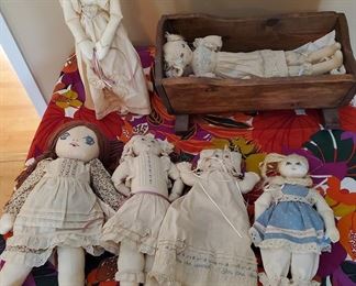 Check out these beautiful hand made vintage dolls!