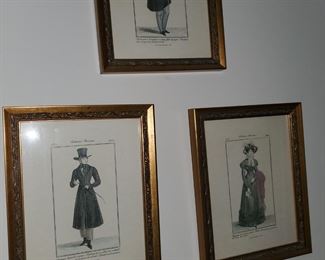 Illustrations of ladies and gents attire 19th century