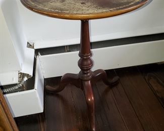 several antique ad vintage tea tables