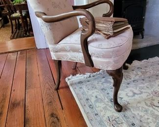 Queen anne chairs in living room