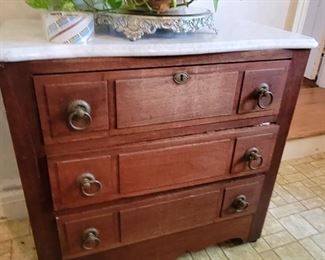 walnut and marble top chests, 10th century