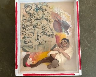 Ray Reyes mixed media shadow box