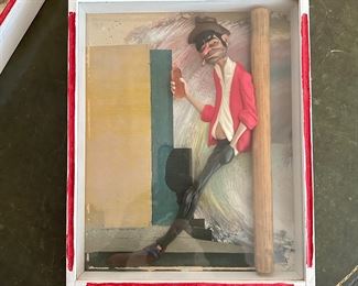 Ray Reyes mixed media shadow box