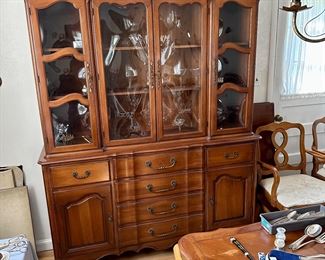 French provincial china cabinet