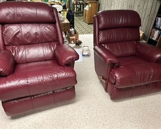 leather recliners, no tears/stains