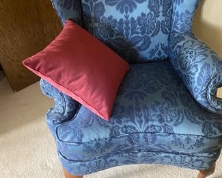 Several wing back chairs