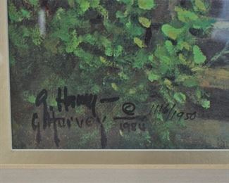Signed and numbered G. Harvey print