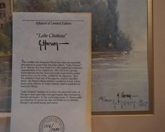 Signed and numbered G. Harvey print