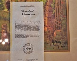 Signed and numbered G. Harvey print