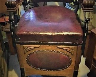 Antique Koken Oak Barber Chair