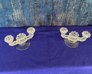 Hex design glassware-Candle holders