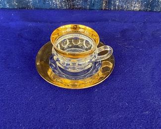 Gold edged tea cup $20