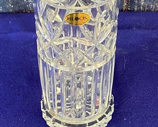 Block crystal candle holder