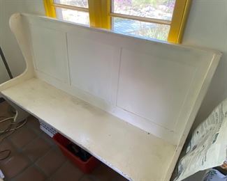 Church pew style seats Some wear-2