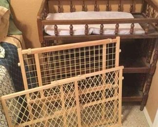 Baby Changing Table And Baby Gate
