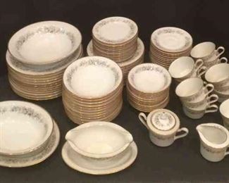 Beautiful Noritake Ivory China Set For Twelve 