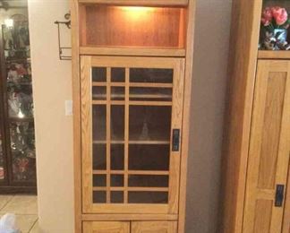 Curio Lighted Storage Cabinet