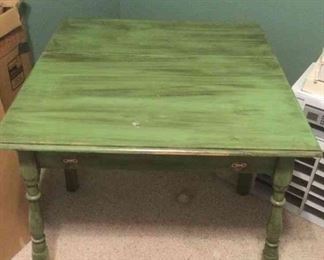 Green Shabby Chic Fold Down Table