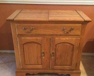 Nathan Hale Oak Kitchen Cart