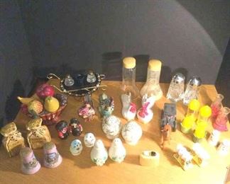 Salt And Pepper Japan Glass Cast Iron Mix Lot I