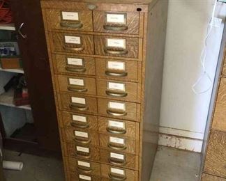 Twenty Two Drawer Labeled Cabinet