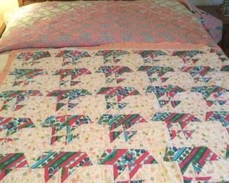 Two Homemade Quilt Blankets