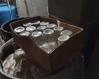 Hundreds of canning jars