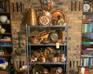 Large selection of Copper Trays, Pans Sieves, Molds and more