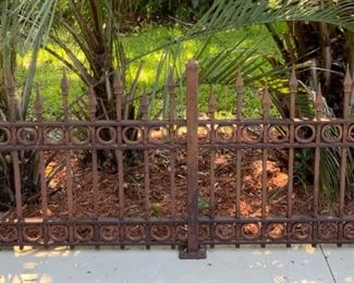 10f’ x 37” Antique Iron Fence Section