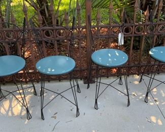 Set of 4 Tony Paul Ice  Cream Parlor Chairs 1950s