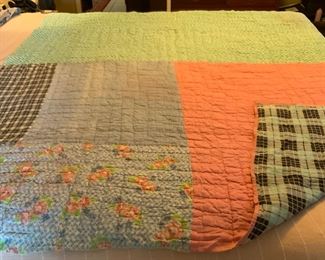 ‘Hand Stitched Quilt 63” x 74”