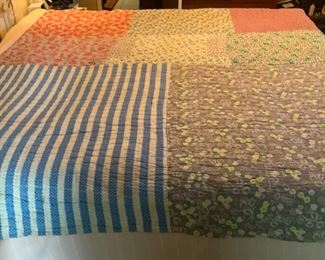 Hand Stitched Quilt   73”x 84”