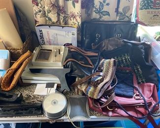 Purses and office supplies