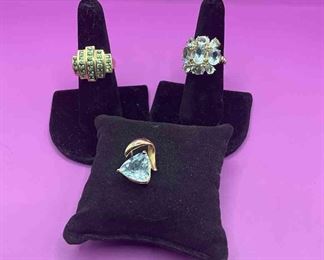 10 Karat Gold Rings And Pendant