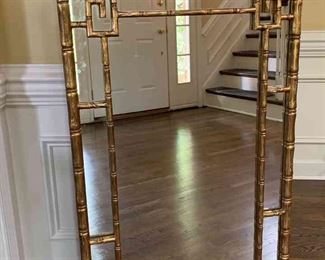 Gold Finish Bamboo Mirror