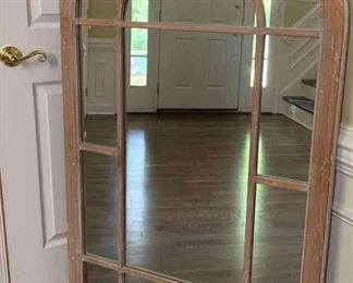 Large Carvers Guild Pine Arch Wall Mirror