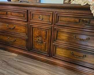 This large triple chest is part of 6 pieces of bedroom furniture
