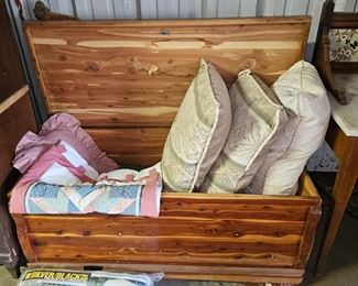 One of two cedar chests