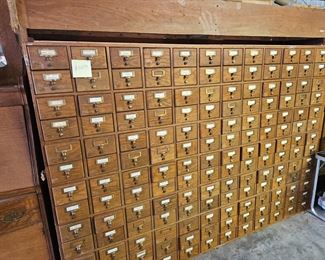 This old library card cabinet has 144 drawers.  What a find for someone!!!