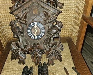 Beautiful cuckoo clock. One of three.
